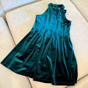 GB Girls Velvet Bow Neck Halter Dress Size 10